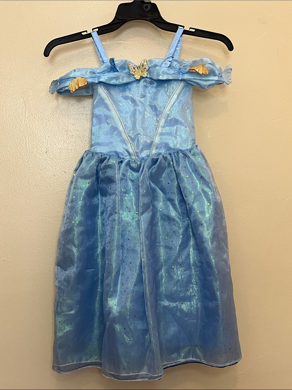 Disney Iridescent Light Blue Sparkle Superhero Dress for Kids
